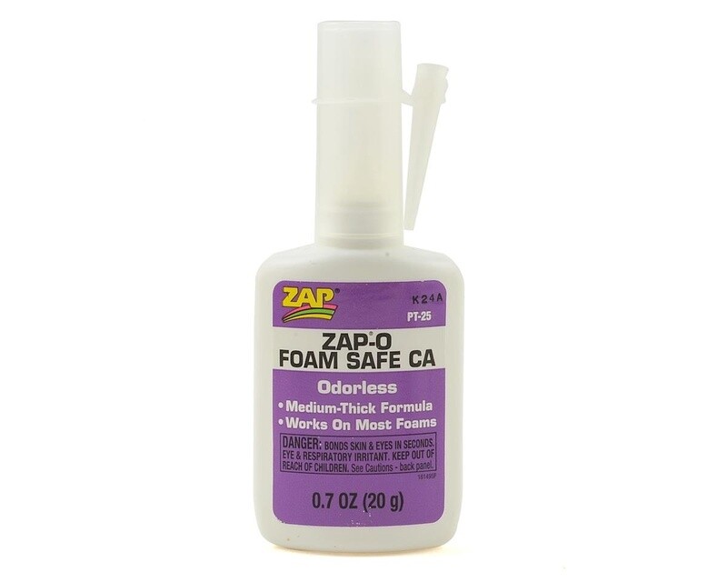 Pacer Technology Zap-O Odorless Foam Safe CA Glue (0.7oz)