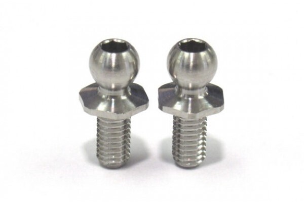 REVE D SPM TITANIUM ROD END BALL SHORT NECK (4.3mm, SCREW LENGTH 6.0MM, 2 PIECES)(RT-006SNA)