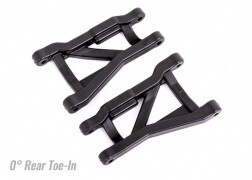 Suspension arms, black, rear heavy duty, 0° toe angle- 9430
