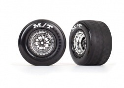 Tires &amp; wheels Weld chrome with black wheels, Mickey Thompson® ET Drag® Slicks rear- 9475R