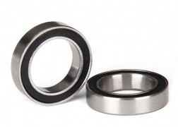 Ball bearings, black rubber sealed (12x18x4mm) (2) TRA5120A