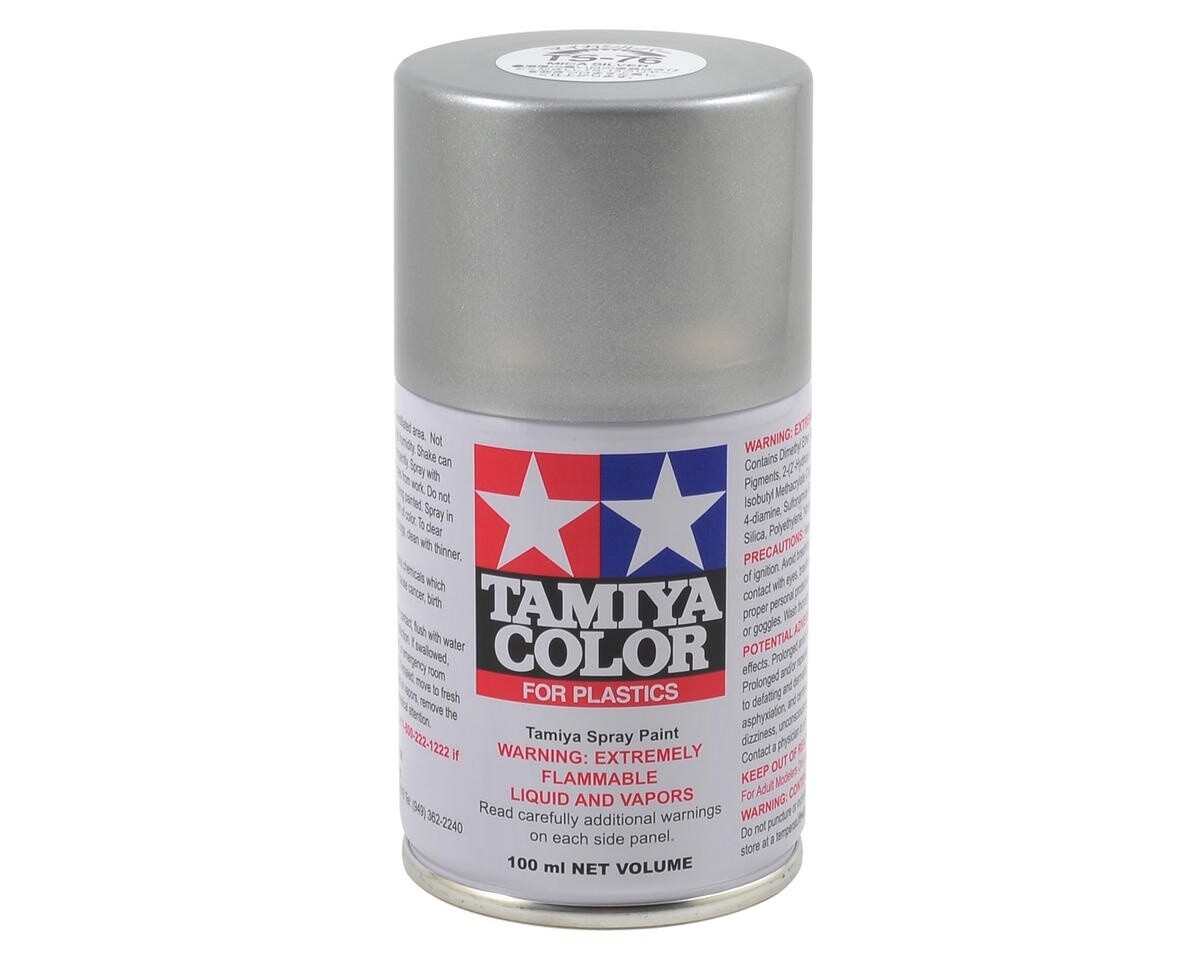 Tamiya TS-76 Mica Silver Lacquer Spray Paint (100ml)