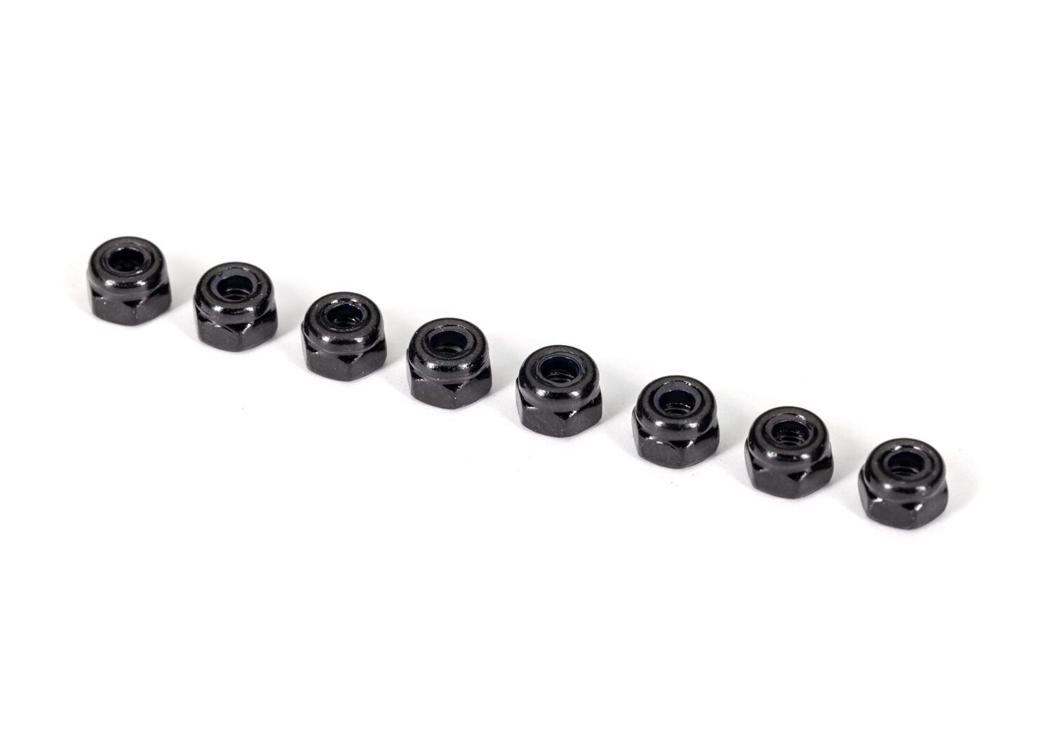 NUTS 3MM NYLON LOCKING BLACK - 2745X