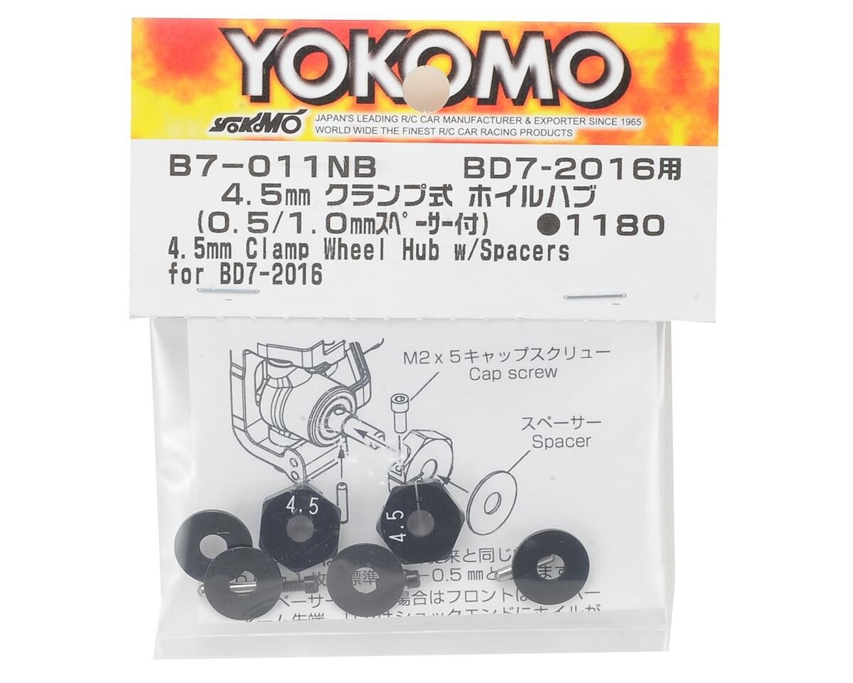 Yokomo +4.5mm Clamping Wheel Hex Hub w/Spacers (2) (S.O)