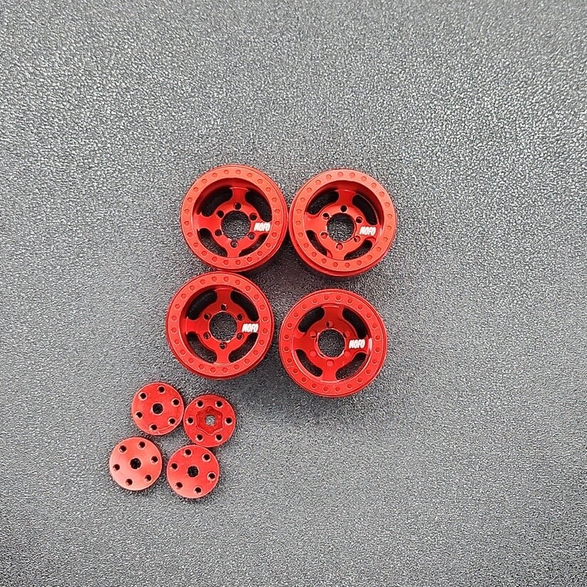 1UP Wheels 1.0&quot; Island Ultra Premium Wheels, Colour: Red