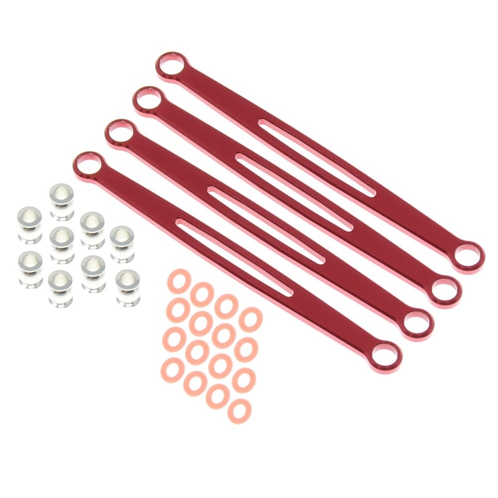 REAR LINKS (ALUMINUM)(RED)(4PCS)