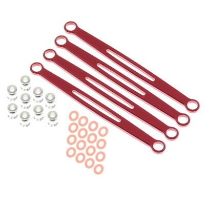 REAR LINKS (ALUMINUM)(RED)(4PCS)