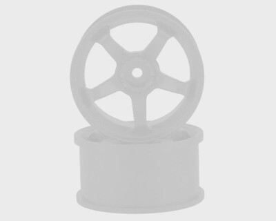 Topline M5 Spoke Drift Wheels (White) (2) (8mm Offset) w/12mm Hex
