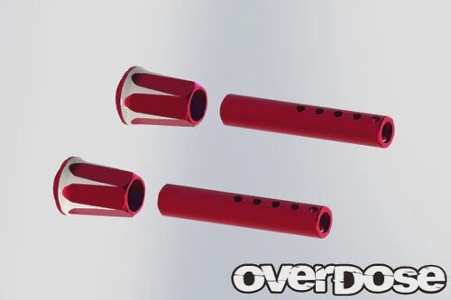 Overdose Adjustable Aluminum Front Body Post, color: Red
