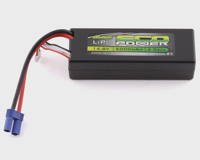 EcoPower &quot;Basher&quot; 4S 100C Hard Case LiPo Battery w/EC5 (14.8V/5000mAh)