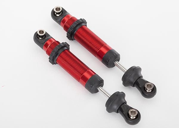 Shocks, GTS, red-anodized (assembled with spring retainers) (2)