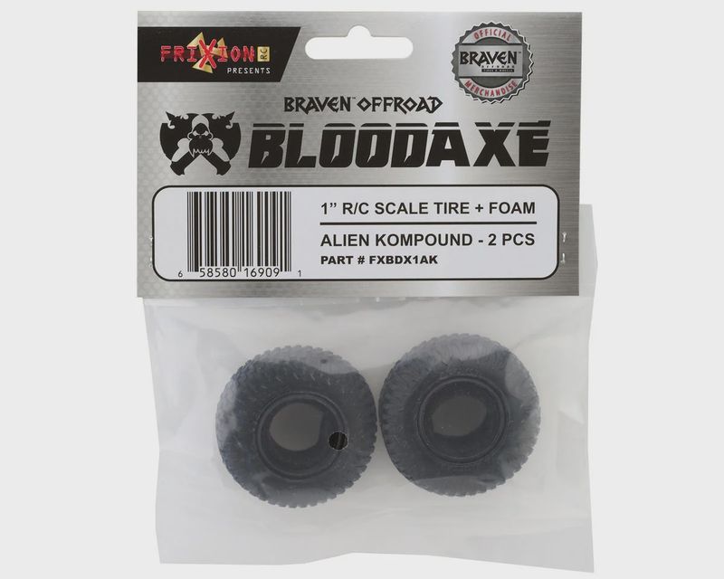 Pit Bull Tires 1.0" Braven BloodAxe Micro Crawler Tires (2) (Alien) w/Foam Inserts