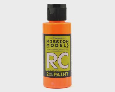 Mission Models Fluorescent Racing Bright Orange Acrylic Lexan Body Paint (2oz)