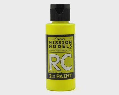 Mission Models Fluorescent Racing Yellow Acrylic Lexan Body Paint (2oz)