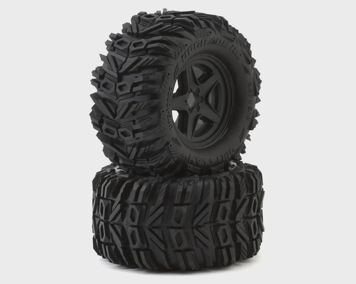 UpGrade RC Dirt Claw 2.8&quot; Pre-Mounted All-Terrain Tires w/5-Star Wheels (2) (17mm/14mm/12mm Hex)