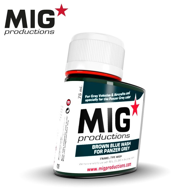 MIG Brown Blue Wash for Panzer Grey 75ml