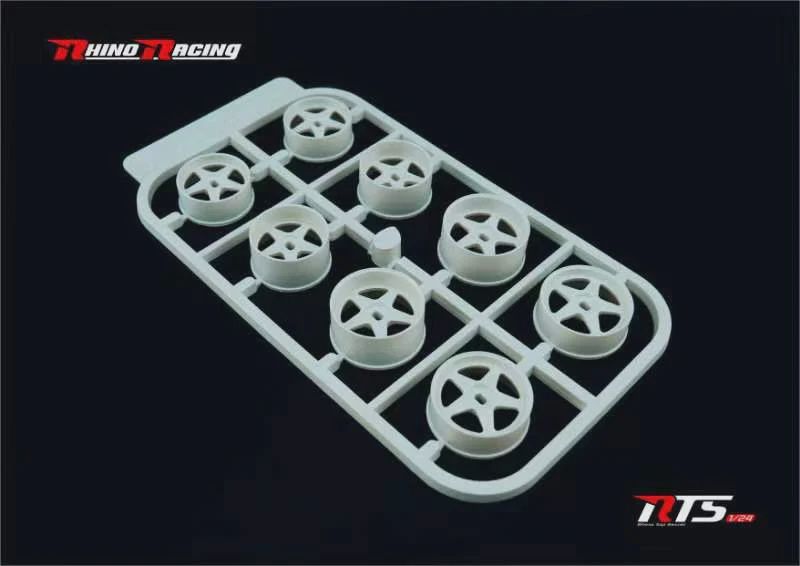 Rhino Racing  - 1/24 REGAMASTER 5 SPOKE RWD Drift Rim Set 20mm / 22mm (8pc Set) [Rhino Racing] RTS-510