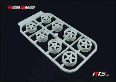 Rhino Racing  - 1/24 REGAMASTER 5 SPOKE RWD Drift Rim Set 20mm / 22mm (8pc Set) [Rhino Racing] RTS-510