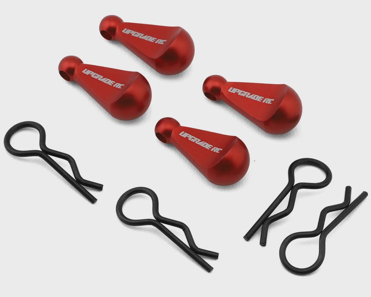 UpGrade RC 1/10 Body Clips with Aluminum Pull Handles (4)