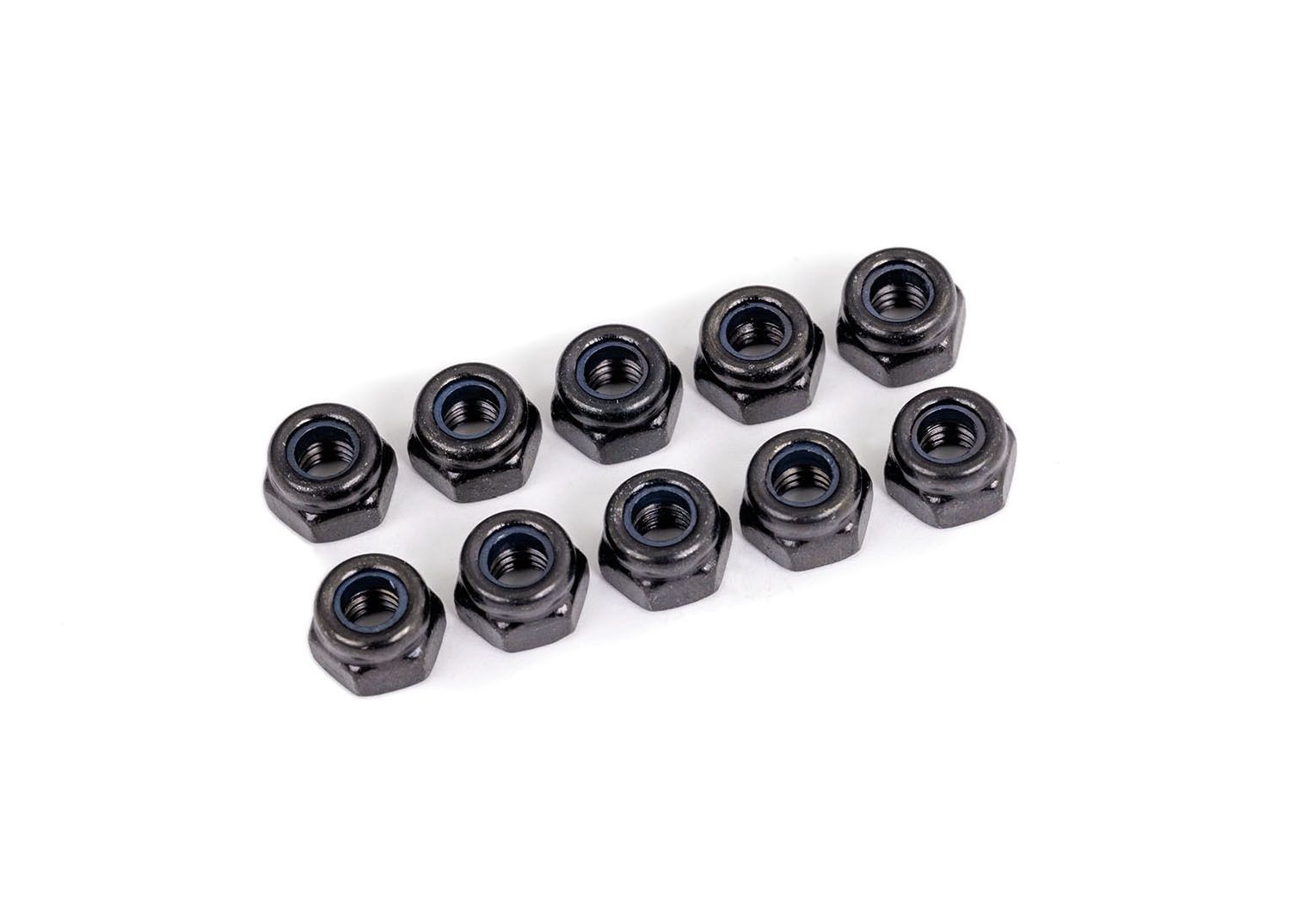 NUTS 4MM NYLON LOCKING BLK- 1748