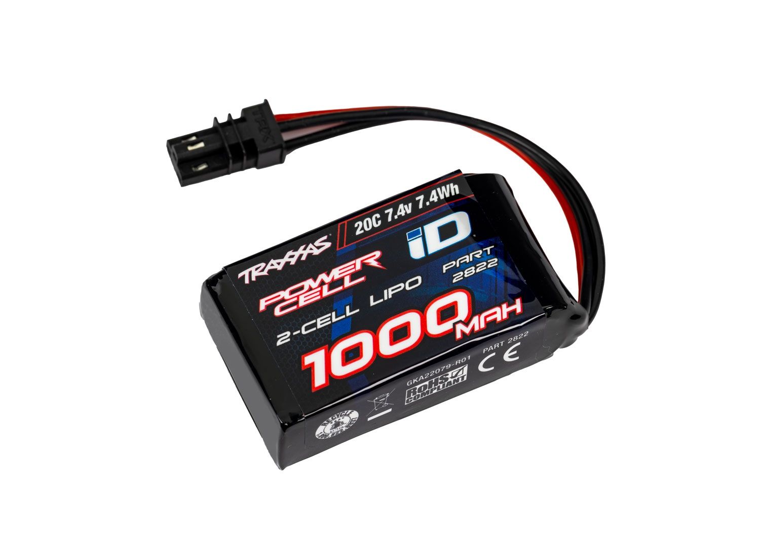 2S LIPO 1000MAH 7.4V 20C- 2822