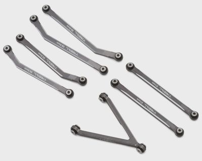 Treal Hobby Axial SCX24 Aluminum High Clearance Link Set (Grey) (JLU/C10/Bronco)