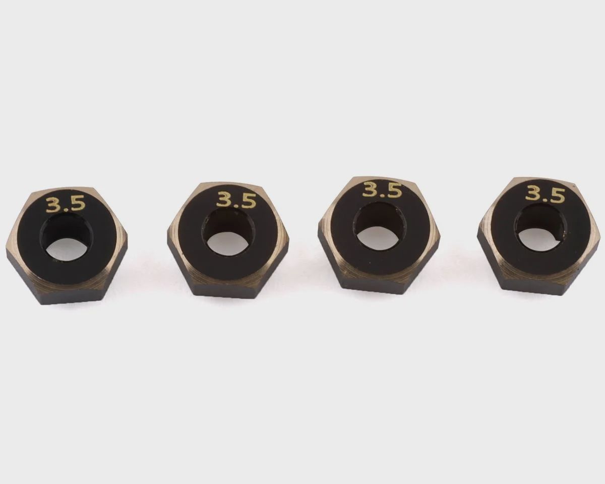 Samix SCX24 Brass Hex Adapter (4) (3.5mm) (1g)
