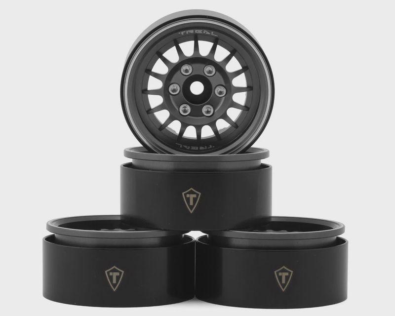 Treal Hobby Type N 1.9&quot; Multi-Spoke Beadlock Wheels (Grey) (4)