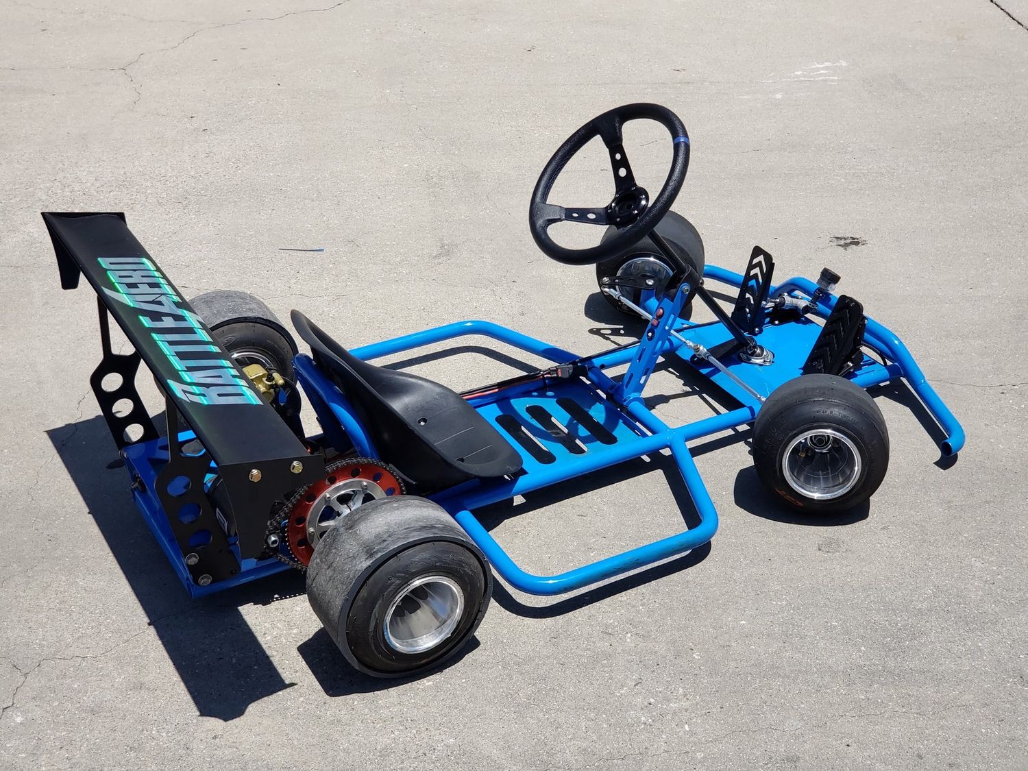 Battle Aero Drift Kart (EV Surron / QS165) - Blue w/ Chassis Wing