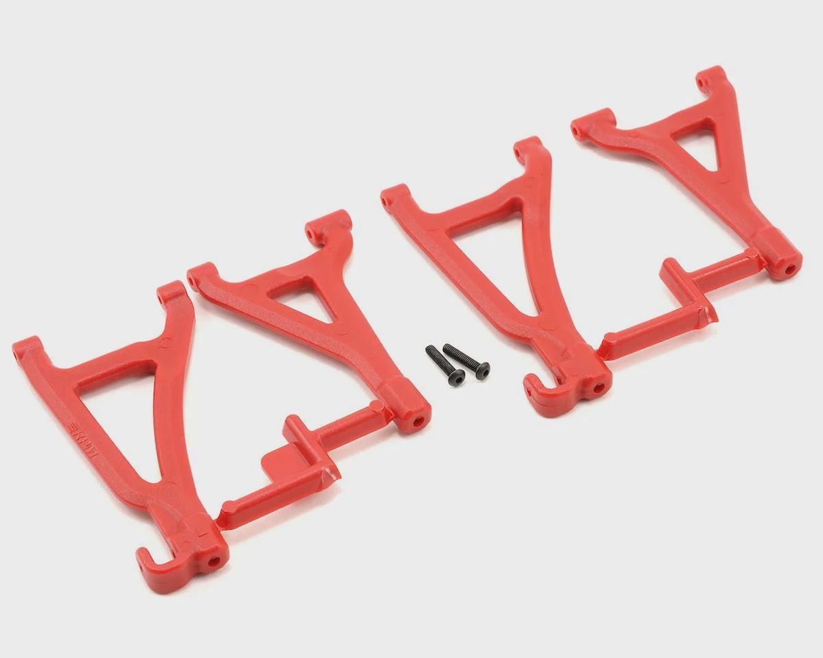 RPM Front Upper &amp; Lower A-Arms for Traxxas 1/16 Revo (Red)