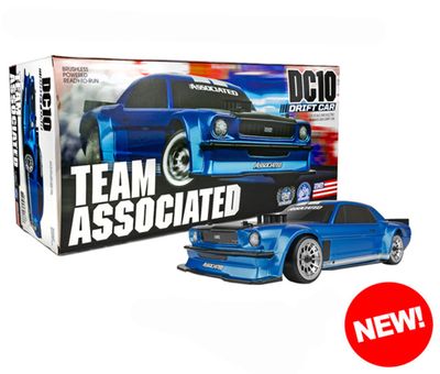 Team Associated DC10 RTR 1/10 Electric Brushless RWD Drift Car (Blue) w/2.4GHz Radio