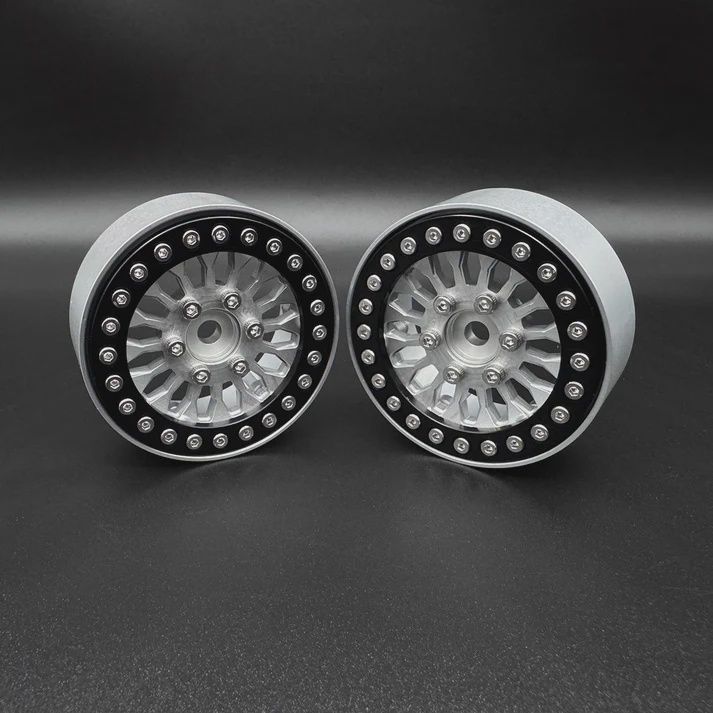 1.9 &quot;SHIELD&quot; ALUMINUM BEADLOCK WHEELS w/Hubs (2) - REEFS204