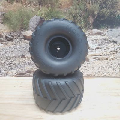Monster Truck 70x42.5mm 1.2&quot; Complete Tires and wheels scx24, trx4m, FMS Smasher...