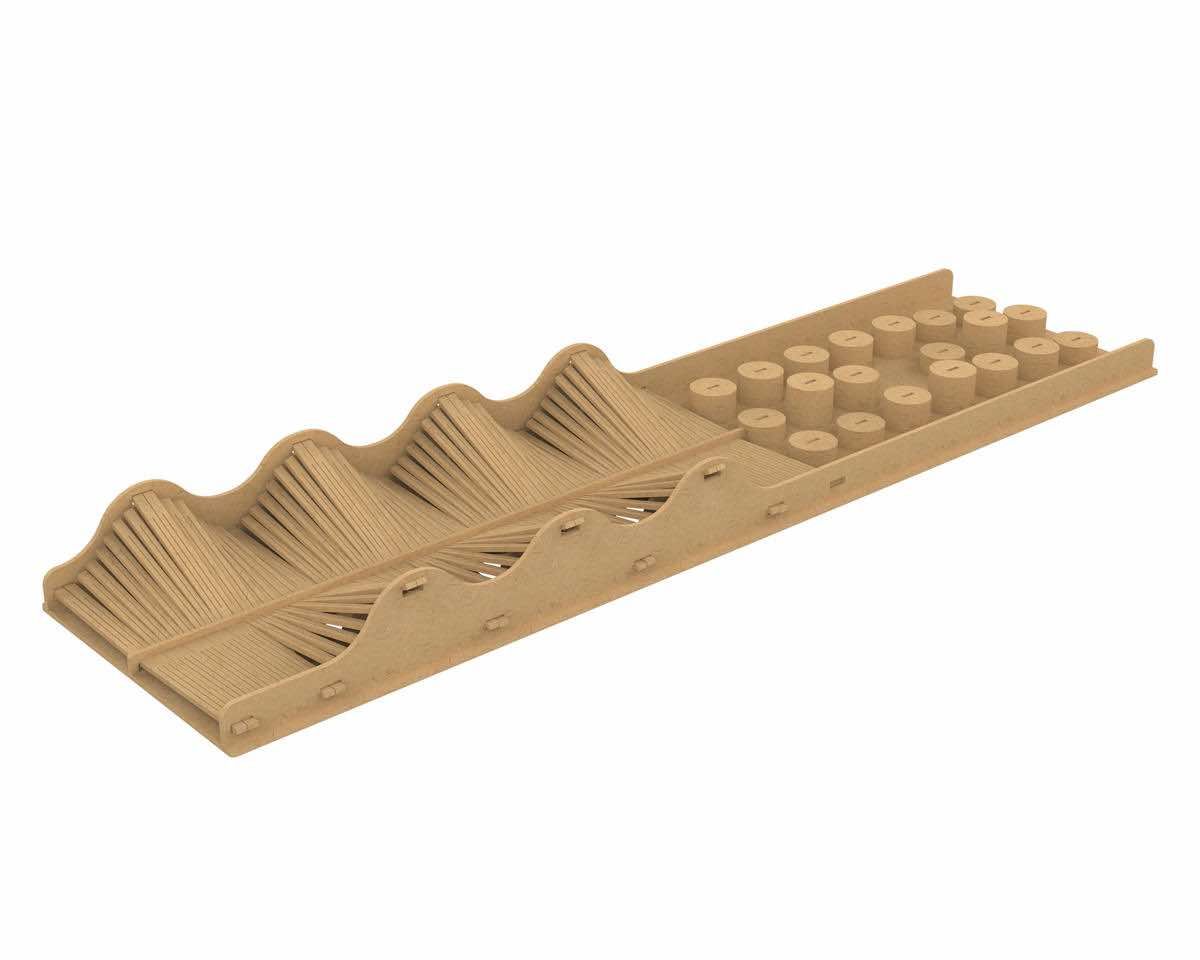 UDI RC 1/24 &amp; 1/18 Wooden Micro Crawler Course Set (Prop D/Wave Trail)