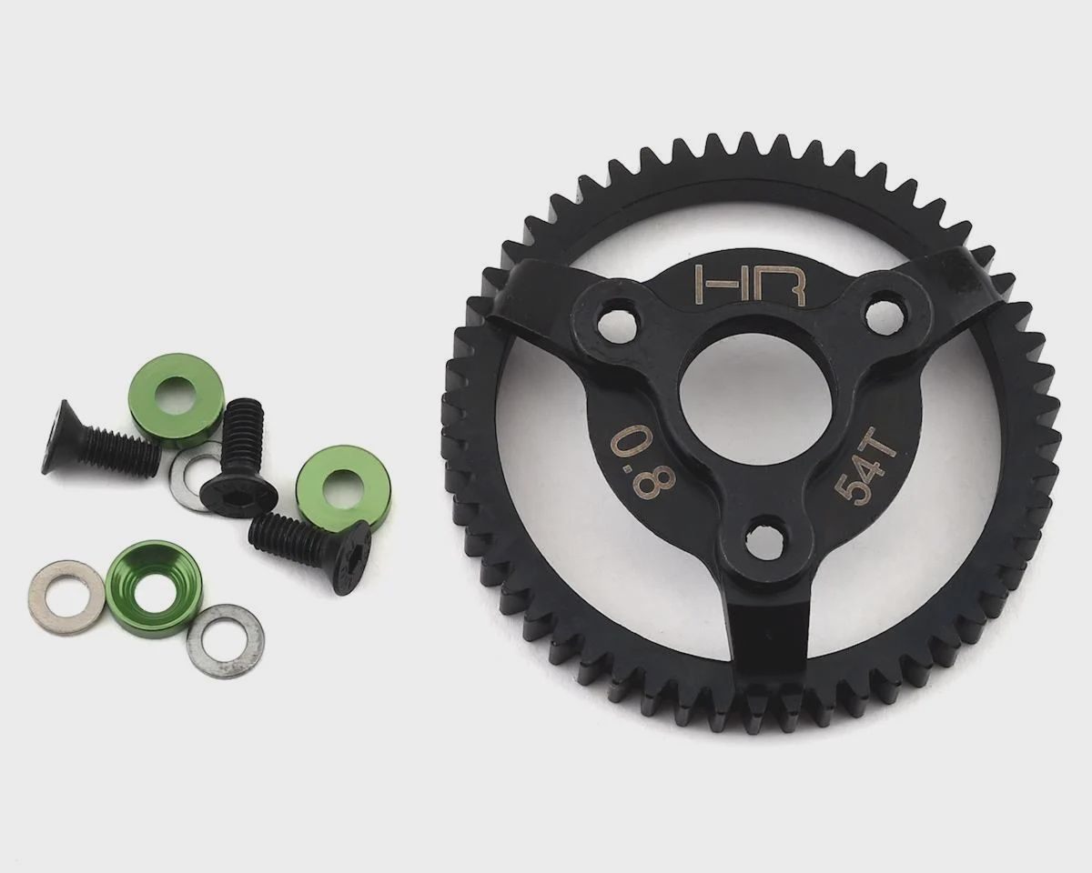 Hot Racing 32P Steel Spur Gear for Traxxas Bandit/Stampede (Green) (54T)