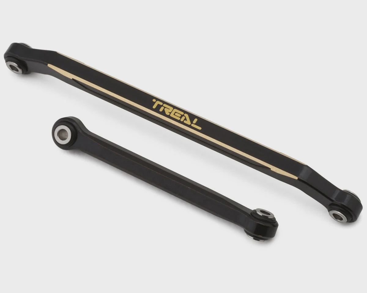Treal Hobby Redcat Ascent-18 Brass Front Steering Link Set (Black) (2) (13.1g)
