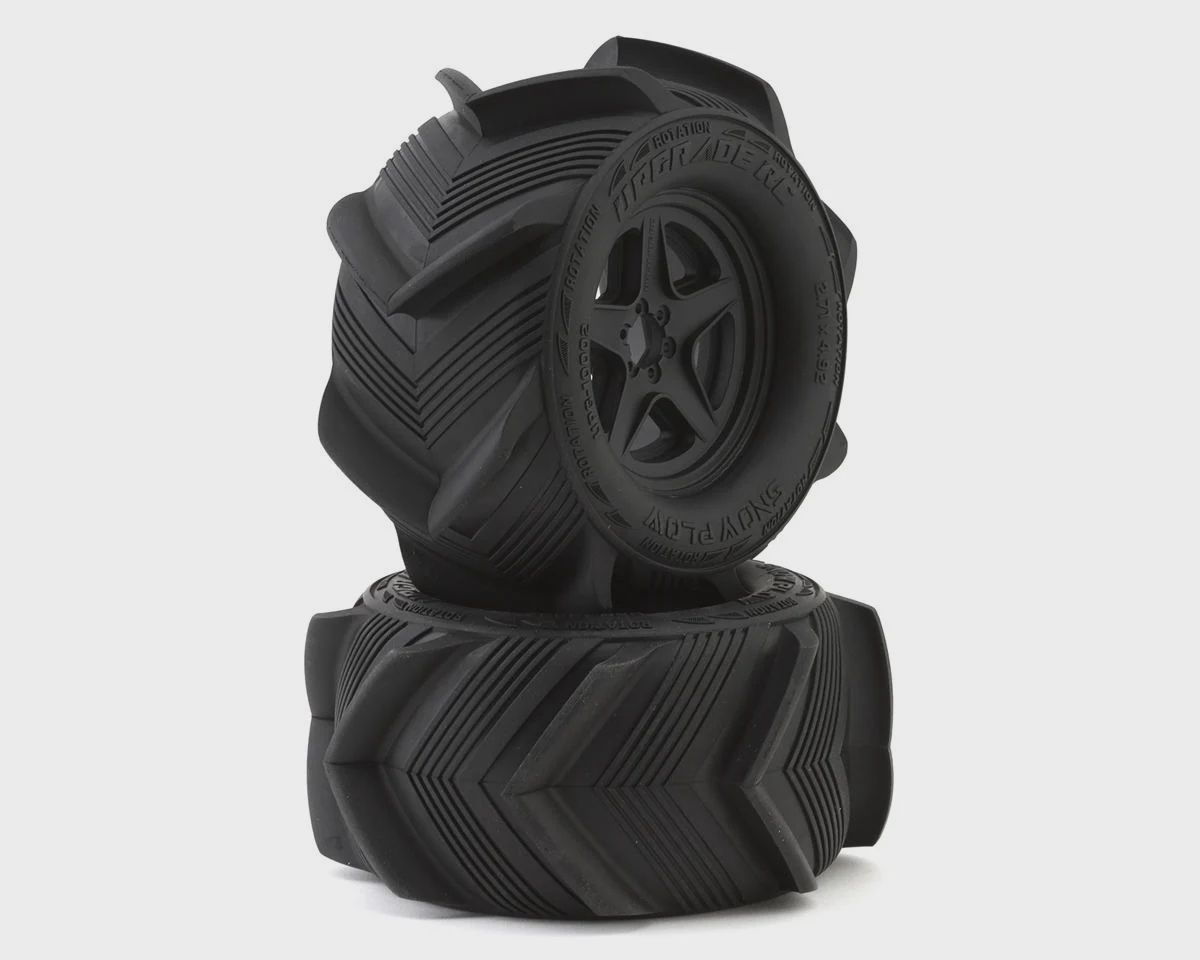 UpGrade RC Snow Plow 2.8&quot; Pre-Mounted Sand/Snow Tires w/5-Star Wheels (2) (17mm/14mm/12mm Hex)