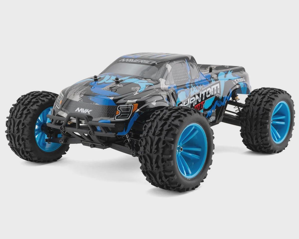 Maverick Phantom MT Brushed 1/10 4WD RTR Electric Monster Truck w/2.4GHz Transmitter, Battery &amp; Charger