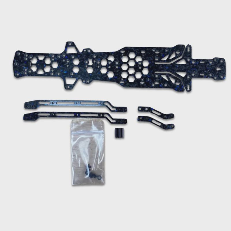 Bingo RC Designs WASP RMX Chassis w/ Extensions - Forged Blue