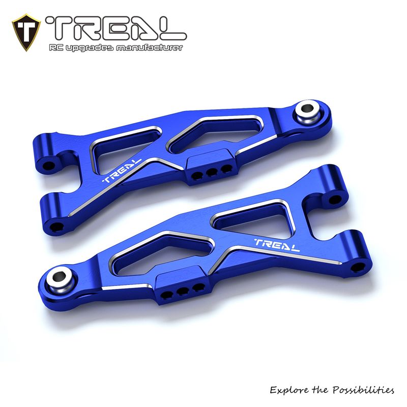 Treal Hobby Arrma Typhon/Granite Grom 7075 Aluminum Rear Upper Arm Set (Blue)