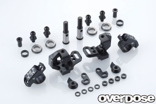 Overdose Adjustable Aluminum Knuckle Set Type-2, Colors: Black