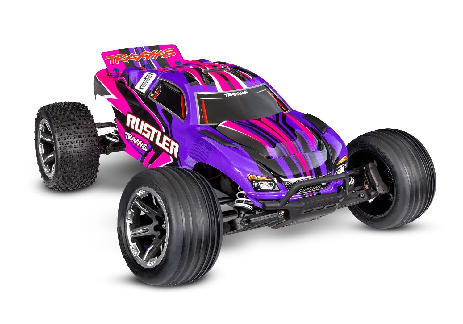 Rustler 2WD HD w/USB-C - PINK