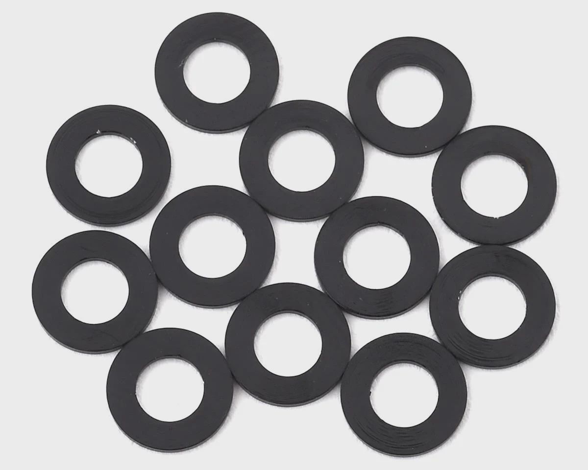 1UP Racing 3x6x0.25mm Precision Aluminum Shims (Black) (12)