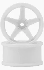 N Model V3 Super High Traction Drift Wheels (White) (2) (7mm Offset)