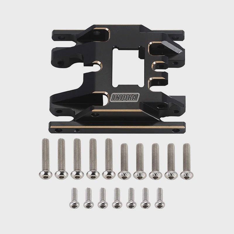 [US Warehouse] INJORA 53g/pcs Brass Skid Plate Transmission Mount for 1/18 TRX4M (4M-67)