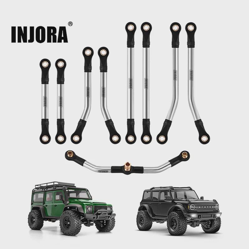 INJORA Stainless Steel High Clearance Links Set for 1/18 TRX4M Defender