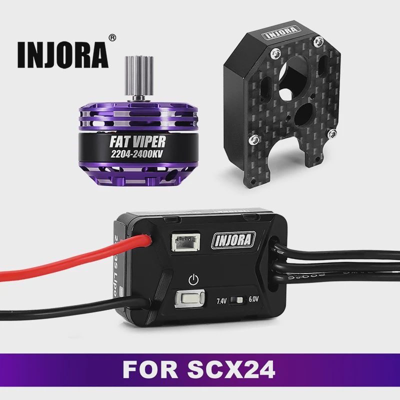 INJORA MBL32 G2 Waterproof Brushless ESC &amp; 2204 Fat Viper Motor for 1/24 SCX24