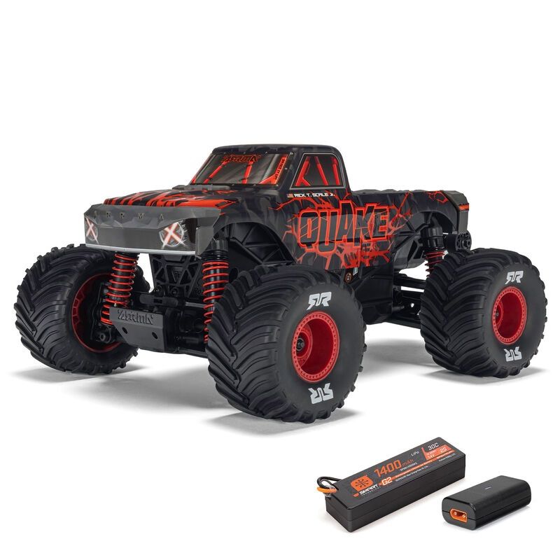 1/16 QUAKE GROM 4X4 RTR Brushed Monster Truck (Battery &amp; Charger Included), Red