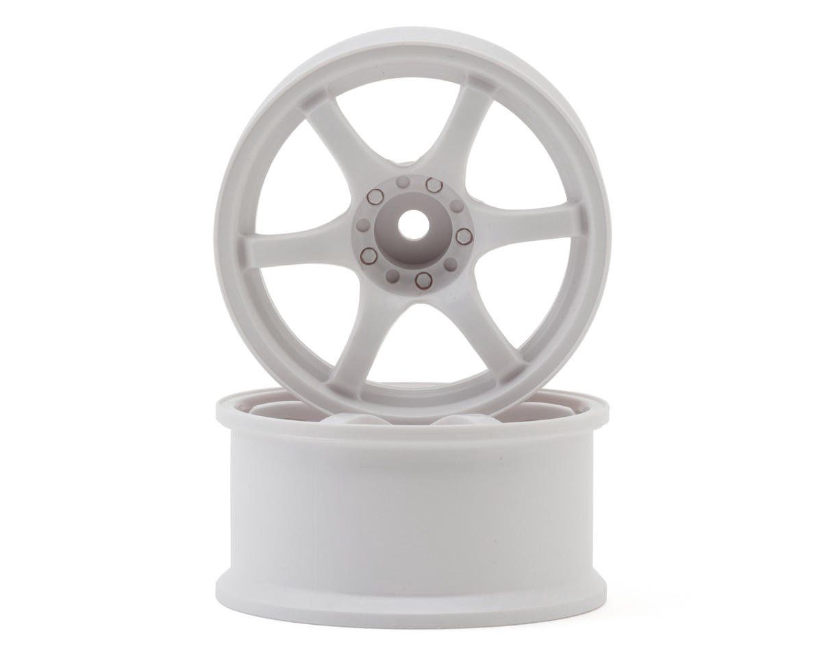 LAB Gram Lights 57D 1/10 Standard Traction Drift Wheels (White) (2) (6mm Offset) w/12mm Hex