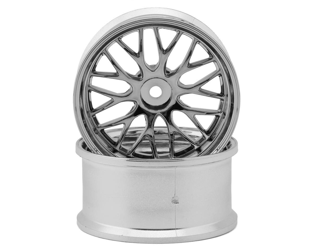 LAB Gnosis HR201 1/10 Super High Traction Drift Wheels (Chrome) (2) (8mm Offset) w/12mm Hex